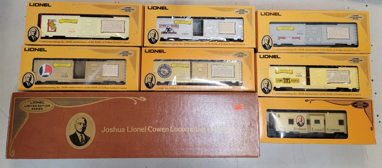 Lionel 6-8210 Joshua Lionel Cowen Steam Engine W/ 6 Boxcar Set & Caboose - NOS 5 Lionel 6-8210 Joshua Lionel Cowen Steam Engine W/ 6 Boxcar Set & Caboose - NOS - Image 3