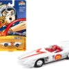 Speed Racer Mach 5 White (Race Worn Version) With Auto Jacks "Pop Culture" Series 1/64 Diecast Model Car By Johnny Lightning