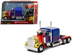 1/24 Jada Optimus Prime Truck With Robot On Chassis From "Transformers" Movie "Hollywood Rides" Series Diecast Car Model