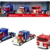 1/32 Jada "Transformers" Optimus Prime Trucks Set Of 3 Pieces "Hollywood Rides" Series -Best Toy Car 33396 L 67683 73799.1671156571