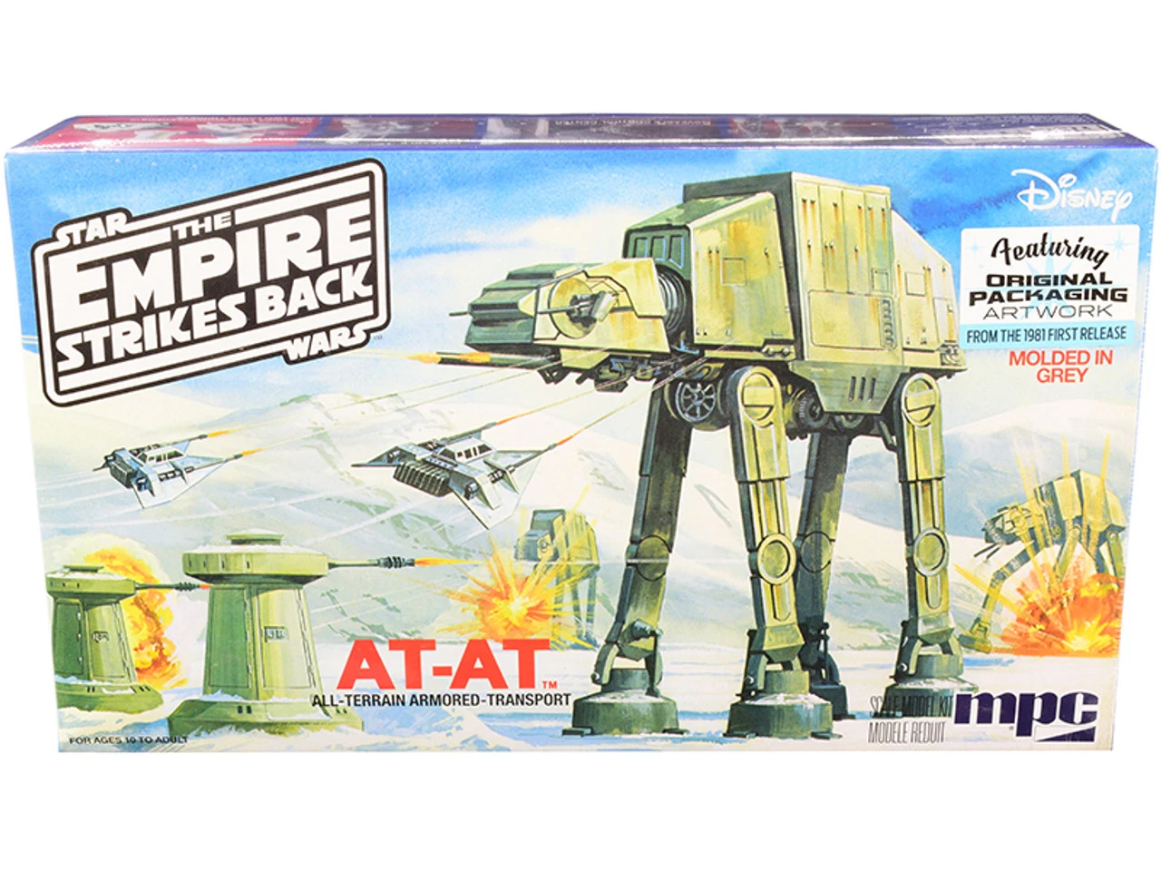 Skill 2 Model Kit AT-AT (All-Terrain Armored-Transport) "Star Wars: The Empire Strikes Back" (1980) Movie 1/100 Scale Model By MPC 3 Skill 2 Model Kit AT-AT (All-Terrain Armored-Transport) "Star Wars: The Empire Strikes Back" (1980) Movie 1/100 Scale Model By MPC