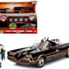 Model Kit Classic Batmobile Black With Batman Diecast Figure "Batman" (1966-1968) TV Series "Build N' Collect" 1/24 Diecast Model Car By Jada