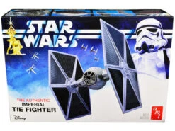 Skill 2 Model Kit Imperial Tie Fighter "Star Wars" (1977) Movie Model By AMT