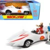 1/18 Auto World Mach 5 Five White With Chim-Chim Monkey And Speed Racer Figurines Diecast Car Model 2 1/18 Auto World Mach 5 Five White With Chim-Chim Monkey And Speed Racer Figurines Diecast Car Model -Best Toy Car 815 58414.1614837492