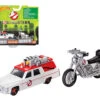 Hot Wheels ECTO-1 1/64 Ambulance Car & ECTO-2 1/50 Bike "Ghostbusters" (2016) Movie Diecast Models By Hotwheels -Best Toy Car 869 09476.1615271018