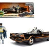 1/24 Jada 1966 Classic TV Series Batmobile With Diecast Batman And Plastic Robin In The Car Diecast Car Model