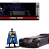 Batmobile With Diecast Batman Figurine "Batman: The Animated Series" (1992-1995) TV Series "DC Comics" "Hollywood Rides" Series 1/32 Diecast Model Car By Jada -Best Toy Car 989 86495.1611468445
