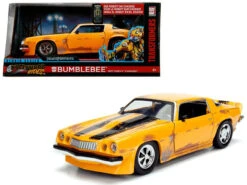 1/24 Jada 1977 Chevrolet Chevy Camaro Concept Bumblebee Yellow From "Transformers" Movie "Hollywood Rides" Series Diecast Car Model