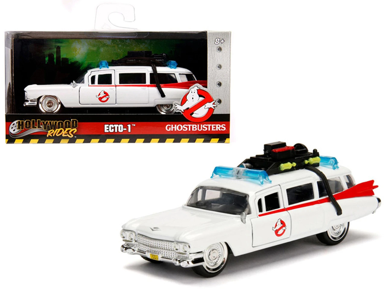1/32 Jada 1959 Cadillac Ambulance Ecto-1 From "Ghostbusters" Movie "Hollywood Rides" Series Diecast Car Model