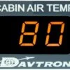 Cabin Air Gauge, Fahrenheit/Celsius Digital, 2.5"w X 11"l X 2.8"d, FAA-PMA Approved