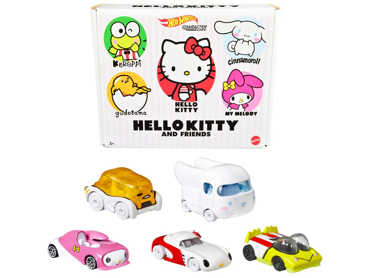 Sanrio "Hello Kitty And Friends" 5 Piece Set "Character Cars" Series Diecast Model Cars By Hot Wheels 3 Sanrio "Hello Kitty And Friends" 5 Piece Set "Character Cars" Series Diecast Model Cars By Hot Wheels