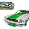1/18 Greenlight 1978 Ford Mustang II Cobra II Free Wheelin White With Green Billboard Stripes Diecast Car Model -Best Toy Car IS THIS A MOVIE CAR 12895 810166018852 09184.1464233702.800.600 46324.1579592226