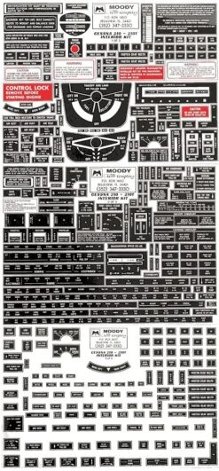 Interior Placard Kit Cessna, 210, 210T