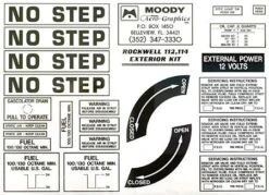 Exterior Placard Kit Rockwell 112, 114