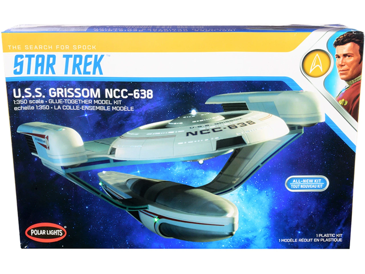Skill 2 Model Kit U.S.S. Grissom NCC-638 Starship "Star Trek III: The Search For Spock" (1984) Movie 1/350 Scale Model By Polar Lights 3 Skill 2 Model Kit U.S.S. Grissom NCC-638 Starship "Star Trek III: The Search For Spock" (1984) Movie 1/350 Scale Model By Polar Lights