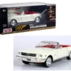 1964 1/2 Ford Mustang Convertible White With Red Interior James Bond 007 "Goldfinger" (1964) Movie "James Bond Collection" Series 1/24 Diecast Model Car By Motormax -Best Toy Car QQ20220902222158 46343.1662182551