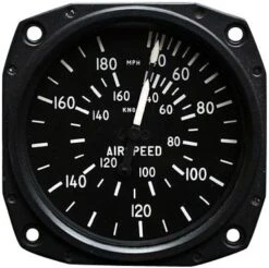 3 1/8" Airspeed Indicator, 30-180 Mph, 30-160 Knots, Non-TSO