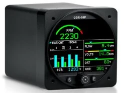 CGR-30P 4-Cylinder Primary Twin Engine Monitors, Premium (2 Monitors) W/RPM, EGT/CHT & 10 Functions