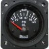 MITCHELL Oil Pressure Gauge, 2 1/4" 0-145 Psi, For Rotax