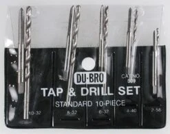 Du-Bro Standard Tap & Drill Set Tap & Drill Set, 10 Piece Kit