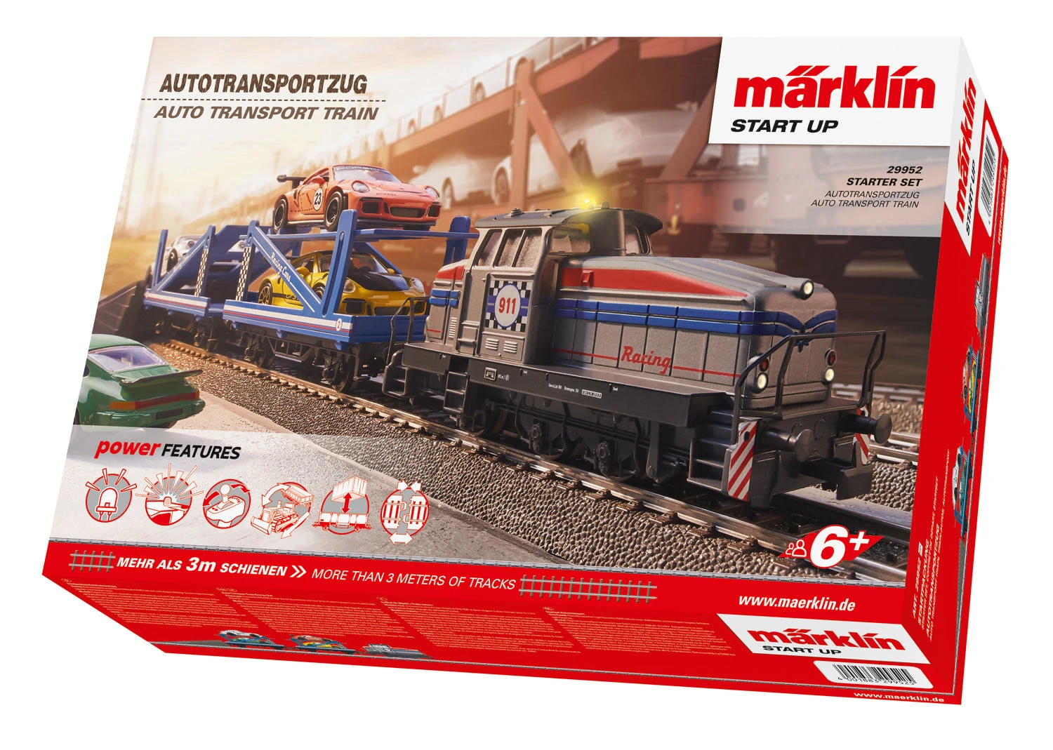Märklin Start Up 29952 HO Scale Auto Transport Starter Train Set 3 Märklin Start Up 29952 HO Scale Auto Transport Starter Train Set