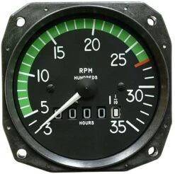 MITCHELL 3 1/8" Marked Recording Tachometer, 2300 RPM Cruise, 500-2700 Green, 2700 Red