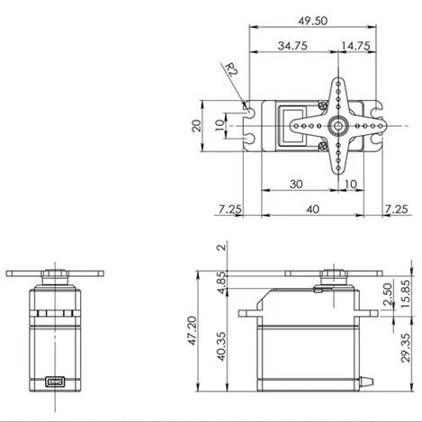 Mks HBL950 Digital Brushless High-Speed High Voltage Servo 6 Mks HBL950 Digital Brushless High-Speed High Voltage Servo - Image 4