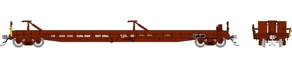 Rapido Trains 151002A HO Scale Vancouver Iron Piggyback Flatcar Canadian National CN #2 (# Varies) 4 Rapido Trains 151002A HO Scale Vancouver Iron Piggyback Flatcar Canadian National CN #2 (# Varies) - Image 2