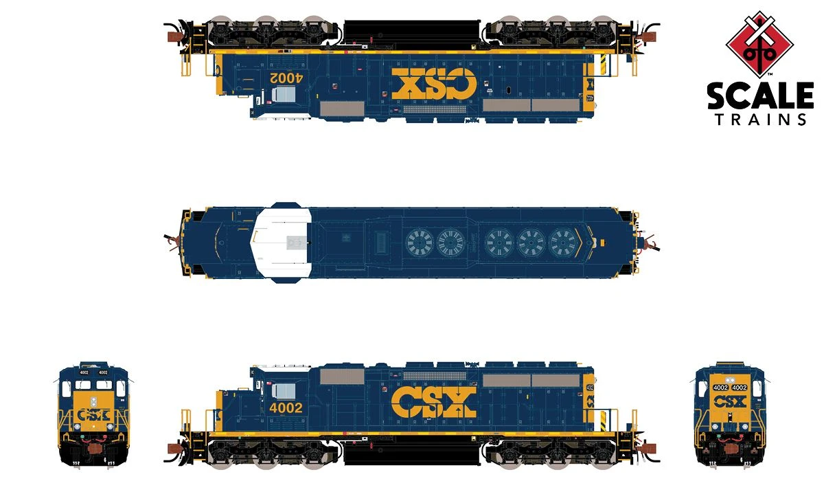 ScaleTrains 38629 Rivet N Scale EMD SD40-3 CSX 4035 DCC LokSound 4 ScaleTrains 38629 Rivet N Scale EMD SD40-3 CSX 4035 DCC LokSound - Image 2
