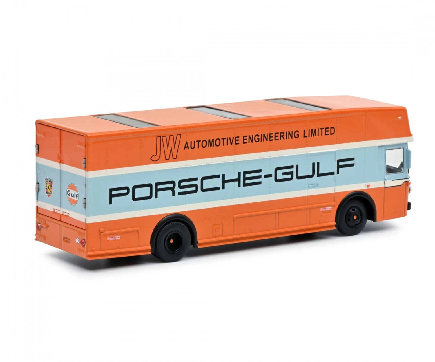 Schuco 452030100 (1:64) JW AutomotiveRace Transporter Porsche-Gulf 4 Schuco 452030100 (1:64) JW AutomotiveRace Transporter Porsche-Gulf - Image 2