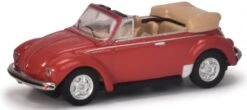 Schuco 452670500 HO Scale (1:87) VW Kafer Cabriolet - Red