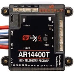 Spektrum AR14400T 14 Channel 2.4GHz DSMX PowerSafe Telemetry Receiver With (4) Remotes