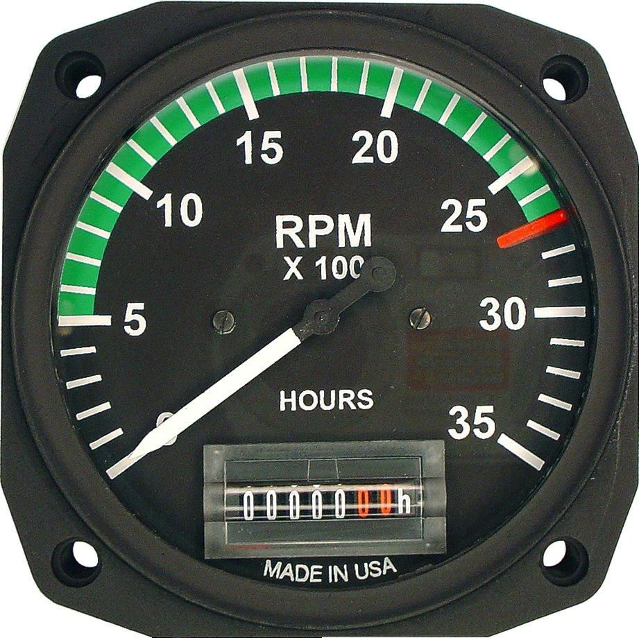 Tachometer Mechanical Drive Port Electric, 3 1/8" 0-3500rpm, TSO'd 3 Tachometer Mechanical Drive Port Electric, 3 1/8" 0-3500rpm, TSO'd