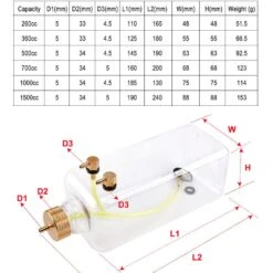 33.8oz (1000cc) Transparent Fuel Tank With Clunk 7 33.8oz (1000cc) Transparent Fuel Tank With Clunk -Best Toy Car tanks 1 1 1