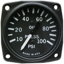Mechanical Oil Pressure, 2 1/4" 10-100 Psi