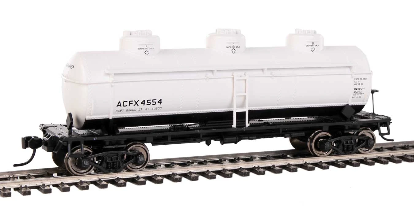 Walthers Mainline 910-1129 HO Scale 3 Dome Tank Car ACFX 4554 3 Walthers Mainline 910-1129 HO Scale 3 Dome Tank Car ACFX 4554