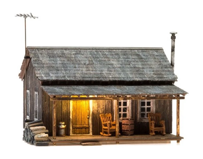 Woodland Scenics BR4955 N Scale Built Up Structure Rustic Cabin 3 Woodland Scenics BR4955 N Scale Built Up Structure Rustic Cabin