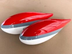 Replacement Wheel Pant Set For 42% RV4, White/Red Scheme